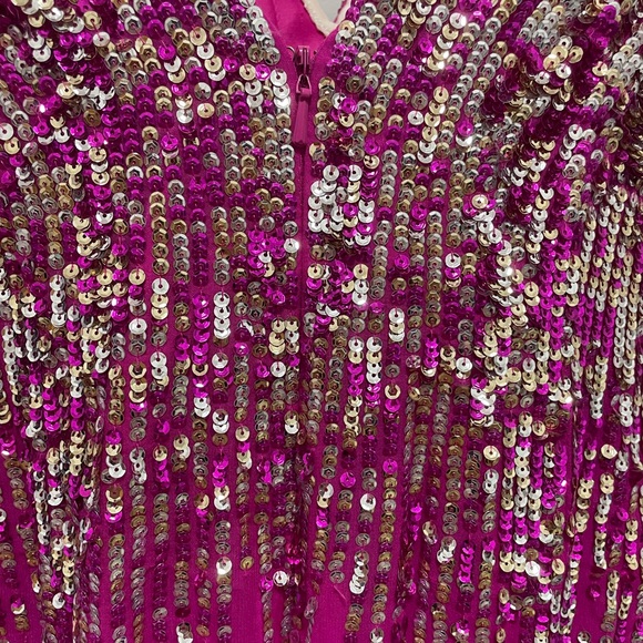 Sherri Hill Pink Fuchsia Strapless Sequin
Prom Dress - Picture 6 of 9